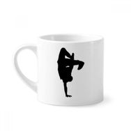 Dıythinker 170 ml Beyaz Jumping Dansçı Spor Breaking Mini Kahve Seramik Kupa