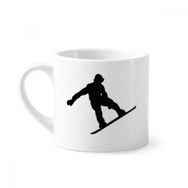 Dıythinker 170 ml Beyaz Jumping Skateboarding Spor Siyah Silüet Mini Kahve Seramik Kupa