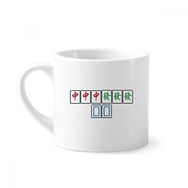Dıythinker 170 ml Beyaz Junior Three Chiefs Mahjong Fayans Mini Kahve Seramik Kupa