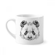 Dıythinker 170 ml Beyaz Kabarık Dev Panda Hayvan Portre Mini Kahve Seramik Kupa