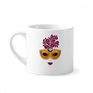 Dıythinker 170 ml Beyaz Kadınlık Maskesi Happy Carnival Of Venice Mini Kahve Seramik Kupa