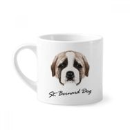 Dıythinker 170 ml Beyaz Kahverengi Sevimli St.Bernard Köpek Evcil Hayvan Mini Kahve Seramik Kupa