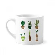 Dıythinker 170 ml Beyaz Kaktüs Saksı Bitki Succulents Mini Kahve Seramik Kupa