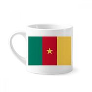 Dıythinker 170 ml Beyaz Kamerun Ulusal Bayrağı Afrika Ülke Mini Kahve Seramik Kupa