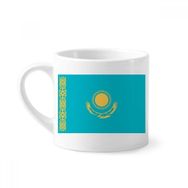 Dıythinker 170 ml Beyaz Kazakistan Ulusal Bayrağı Asya Ülke Mini Kahve Seramik Kupa