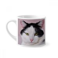 Dıythinker 170 ml Beyaz Kedi Hayvan Evcil Hayvan Smokin Billicat Mini Kahve Seramik Kupa