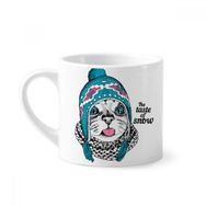 Dıythinker 170 ml Beyaz Kedi Kafası Kar Kedisi Tadını Korur Hayvan Evcil Hayvan Mini Kahve Seramik Kupa