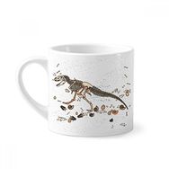Dıythinker 170 ml Beyaz Kemik Minyatür Dinozor Mini Kahve Seramik Kupa