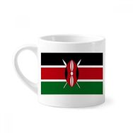 Dıythinker 170 ml Beyaz Kenya Ulusal Bayrağı Afrika Ülke Mini Kahve Seramik Kupa