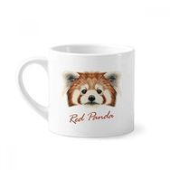 Dıythinker 170 ml Beyaz Kestane Vahşi Kırmızı Panda Hayvan Mini Kahve Seramik Kupa