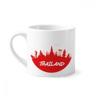 Dıythinker 170 ml Beyaz Kırmızı Silüet Simgesi Tayland Mini Kahve Seramik Kupa