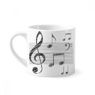 Dıythinker 170 ml Beyaz Klasik Güzel Müzik Basit Desenli Mini Kahve Seramik Kupa