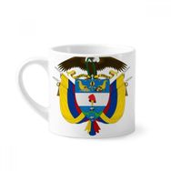 Dıythinker 170 ml Beyaz Kolombiya Ulusal Amblem Ülke Mini Kahve Seramik Kupa