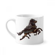 Dıythinker 170 ml Beyaz Koşan At Zırhı Hayvan Sanatı Tahıl Mini Kahve Seramik Kupa