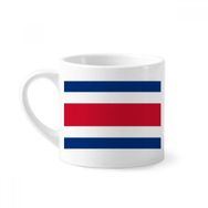 Dıythinker 170 ml Beyaz Kosta Rika Ulusal Bayrağı Kuzey Amerika Ülke Mini Kahve Seramik Kupa