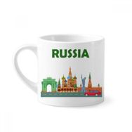 Dıythinker 170 ml Beyaz Kremlin Heykel Rusya Grafiti Mini Kahve Seramik Kupa