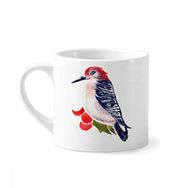 Dıythinker 170 ml Beyaz Kuş Hayvan Magpie Redhead Mini Kahve Seramik Kupa