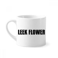 Dıythinker 170 ml Beyaz Leek Çiçek Sebze Adı Yiyecekler Mini Kahve Seramik Kupa