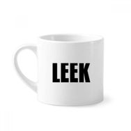 Dıythinker 170 ml Beyaz Leek Sebze Adı Yiyecekler Mini Kahve Seramik Kupa