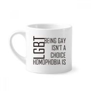 Dıythinker 170 ml Beyaz LGBT Gökkuşağı Bayrağı Seçimi veya Değil Mini Kahve Seramik Kupa