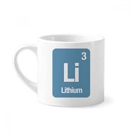 Dıythinker 170 ml Beyaz Li Lityum Kimyasal Element Bilim Mini Kahve Seramik Kupa