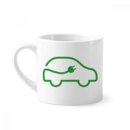 Dıythinker 170 ml Beyaz Line Plug Enerji Araçları Çevreyi Korur Mini Kahve Seramik Kupa