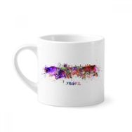 Dıythinker 170 ml Beyaz London Britain City Suluboya Mini Kahve Seramik Kupa