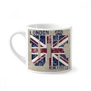 Dıythinker 170 ml Beyaz London King İngiltere İngiltere İngiltere İngiltere Bayrağı Mini Kahve Seramik Kupa