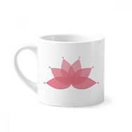 Dıythinker 170 ml Beyaz Lotus Çiçeği Bitki Çiçek Pembe Mini Kahve Seramik Kupa