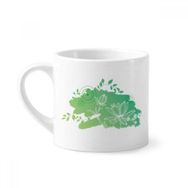 Dıythinker 170 ml Beyaz Lotus Çiçeği Kurbağa Yaprakları Bitki Çiçek Mini Kahve Seramik Kupa