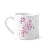 Dıythinker 170 ml Beyaz Lotus Yaprağı Lotus Çiçek Çiçek Bitki Mini Kahve Seramik Kupa