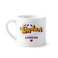 Dıythinker 170 ml Beyaz Love London Britanya UK Kafes Mini Kahve Seramik Kupa