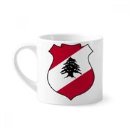 Dıythinker 170 ml Beyaz Lübnan Asya Ulusal Amblem Mini Kahve Seramik Kupa
