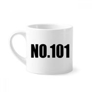 Dıythinker 170 ml Beyaz Lucky No.101 Numara İsim Mini Kahve Seramik Kupa