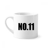 Dıythinker 170 ml Beyaz Lucky No.11 Numara İsim Mini Kahve Seramik Kupa