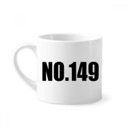 Dıythinker 170 ml Beyaz Lucky No.149 Numara İsim Mini Kahve Seramik Kupa