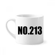 Dıythinker 170 ml Beyaz Lucky No.213 Numara İsim Mini Kahve Seramik Kupa