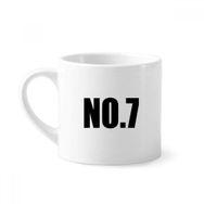 Dıythinker 170 ml Beyaz Lucky No.7 Numara Adı Mini Kahve Seramik Kupa