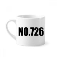 Dıythinker 170 ml Beyaz Lucky No.726 Numara Adı Mini Kahve Seramik Kupa