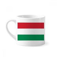 Dıythinker 170 ml Beyaz Macaristan Ulusal Bayrağı Avrupa Ülke Mini Kahve Seramik Kupa