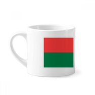 Dıythinker 170 ml Beyaz Madagaskar Ulusal Bayrağı Afrika Ülke Mini Kahve Seramik Kupa