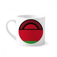 Dıythinker 170 ml Beyaz Malawi Afrika Ulusal Amblem Mini Kahve Seramik Kupa