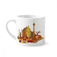 Dıythinker 170 ml Beyaz Malezya Kuala Lumpur Suluboya Mini Kahve Seramik Kupa