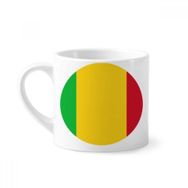 Dıythinker 170 ml Beyaz Mali Afrika Ulusal Amblem Mini Kahve Seramik Kupa