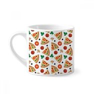 Dıythinker 170 ml Beyaz Mantar Pizza İtalya Domates Yiyecekleri Mini Kahve Seramik Kupa