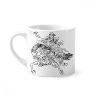 Dıythinker 170 ml Beyaz Masterpiece The Romance Three Kingdoms Mini Kahve Seramik Kupa