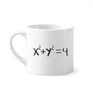 Dıythinker 170 ml Beyaz Matematik Kowledge Daire Denklemi Mini Kahve Seramik Kupa