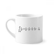 Dıythinker 170 ml Beyaz Matematik Kowledge Formula Mini Kahve Seramik Kupa