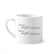 Dıythinker 170 ml Beyaz Matematik Kowledge Kosinüs Entegre Formül Mini Kahve Seramik Kupa