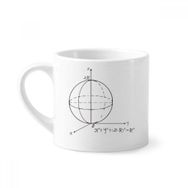 Dıythinker 170 ml Beyaz Matematik Kowledge Sphere Equation Mini Kahve Seramik Kupa